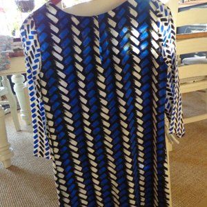 Anthropologie Silk Dress Sz 2 NIEVES LAVI Black Bl